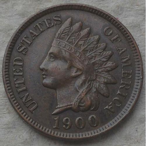1 цент, 1900 г, США, AU