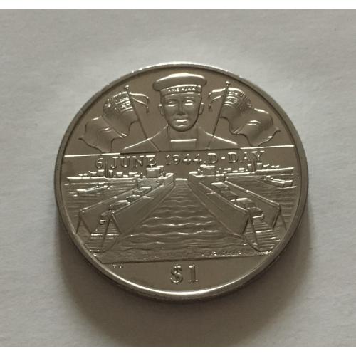 1 доллар, Британские Виргинские острова, 60 лет высадке флота в Нормандии, юбилейная