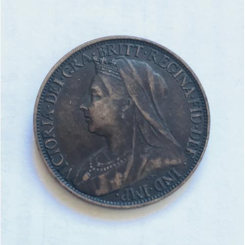 1 фартинг, 1897 г, Великобритания, Виктория