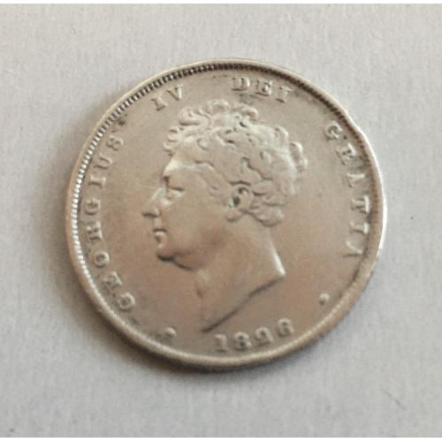 1 шиллинг, 1826 г. Британия Георг IV серебро 925