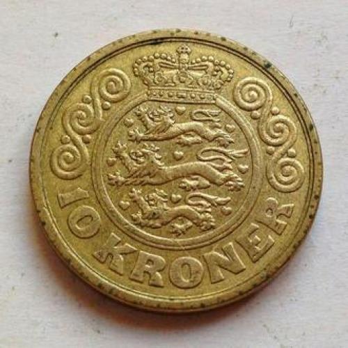 10 крон, 1990 г. Дания