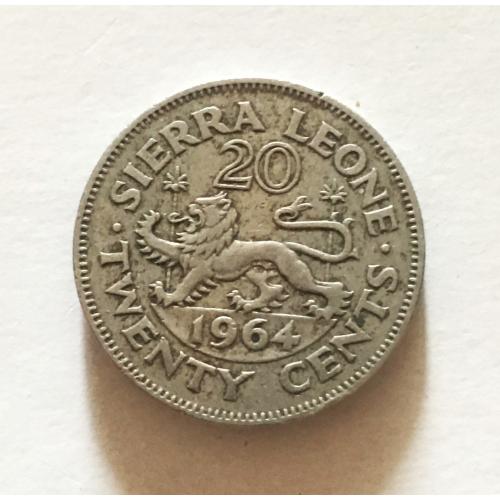 20 центов, 1964 г, Сьерра - Леоне