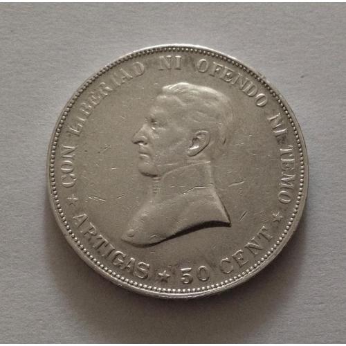 50 центов, 1917 г, Уругвай, серебро
