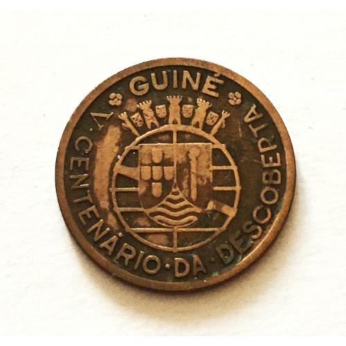 50 сентаво, 1946 г, Гвинея-Бисау, колония Португалии, 500 лет открытия Гвинеи, редкая