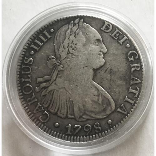8 реалов, 1798 г Испанская Мексика (Испанская колония (1789 - 1822) , редкая, серебро