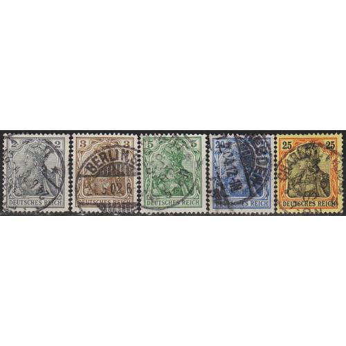 1902 - Німеччина - Стандарт - Germania Mi.68-73 _7,50 €