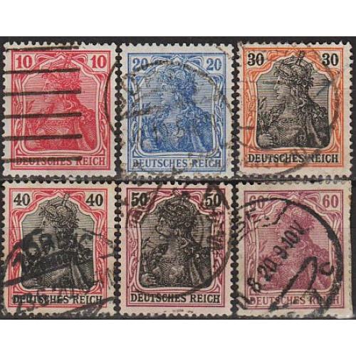 1905 - Німеччина - Стандарт - Germania Mi.86-92