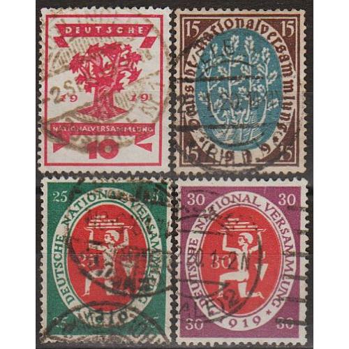 1919 - Німеччина - Національна асамблея Mi.107-110  _9,0 €