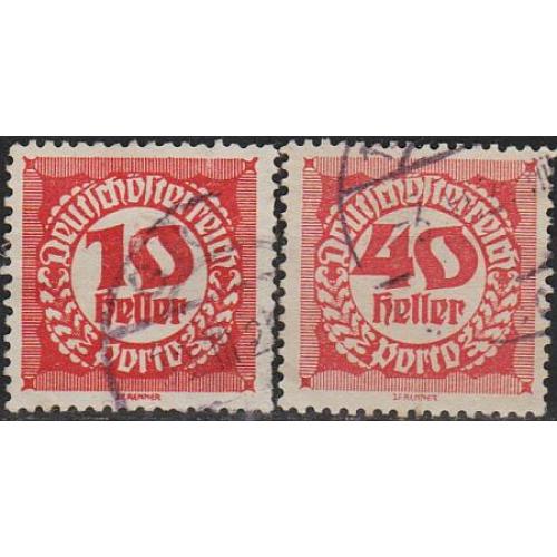 1920 - Австрія - Доплатні 10 40 Мі.76 81 _гаш