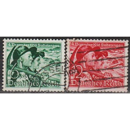 1938 - Рейх - Голосування в Судетах Mi.684-85 _8,0 €