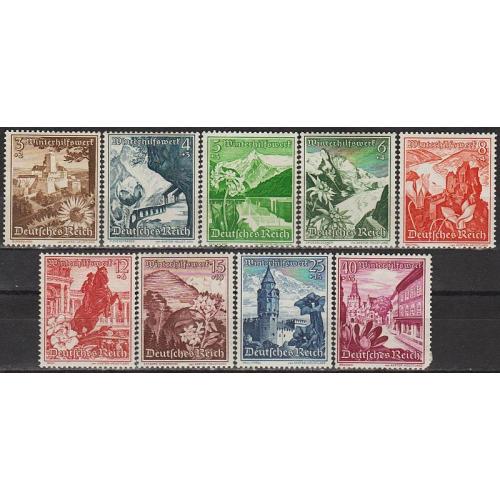 1938 - Рейх - Зимова допомога - Пейзажі Mi.675-83 _20,0 € *