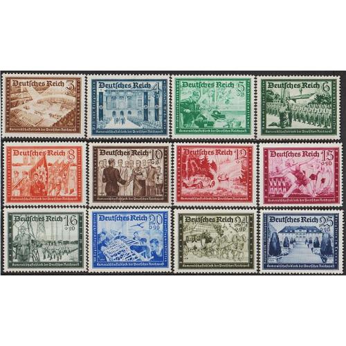 1939 - Рейх - Пошта Німеччини Mi.702-713 *