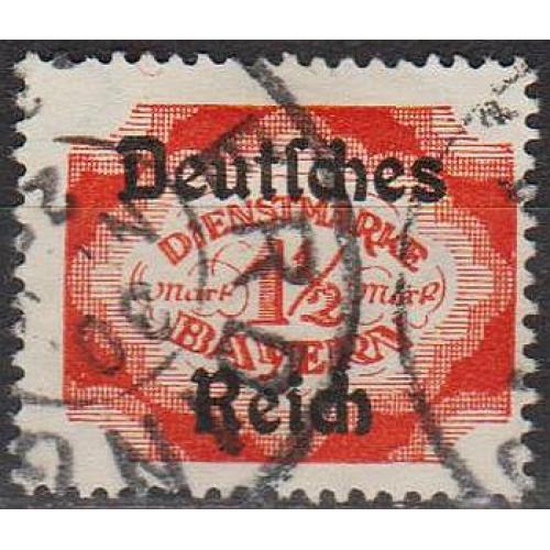 1920 - Німеччина - Надруки на марках Баварії 1 1/2 Mi.48 _2,50 € _гаш
