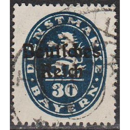 1920 - Німеччина - Надруки на марках Баварії 30 Mi.38 _2,0 € гаш