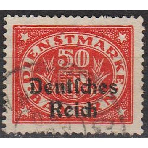 1920 - Німеччина - Надруки на марках Баварії 50 Mi.40 _2,50 € _гаш