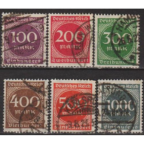 1923 - Німеччина - Стандарт - Деномінація Mi.268-73 _22,0 €