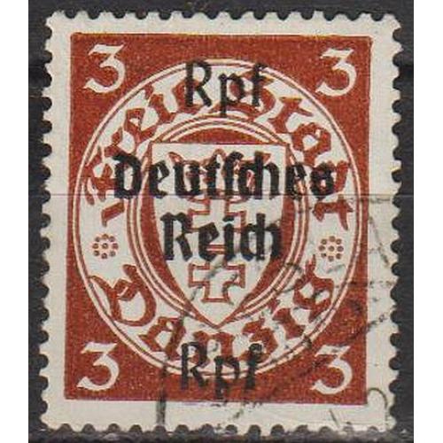 1939 - Рейх - Стандарт Гданська з надруками 3 Mi.716 _2,80 €