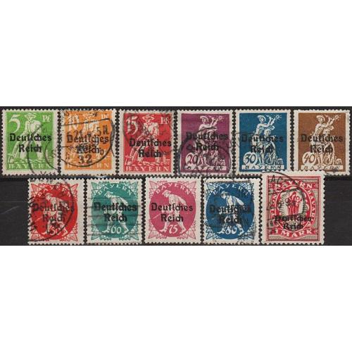 1920 - Німеччина - Стандарти Баварії з надруками в Мюнхені Mi.119-29 _30,30 €