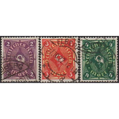 1921 - Німеччина - Поштовий рожок - Дво-кольоровий Mi.191-93 _6,0 €