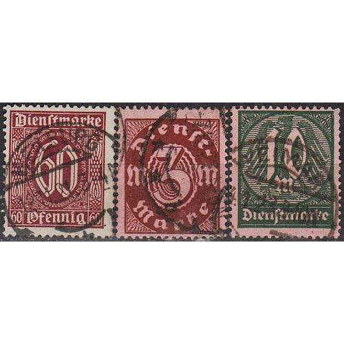 1921 - Німеччина - Службові - Деномінація Mi.66-68 _6,0 € _гаш
