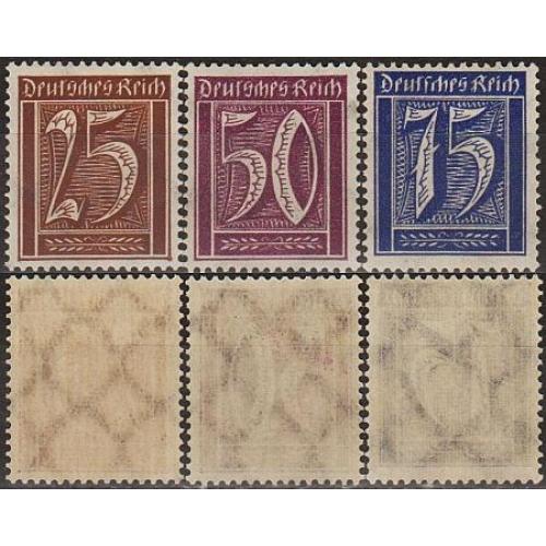 1921 - Німеччина - Стандарт - Цифри wmk.2 Mi.180 183 185 _3,30 € **