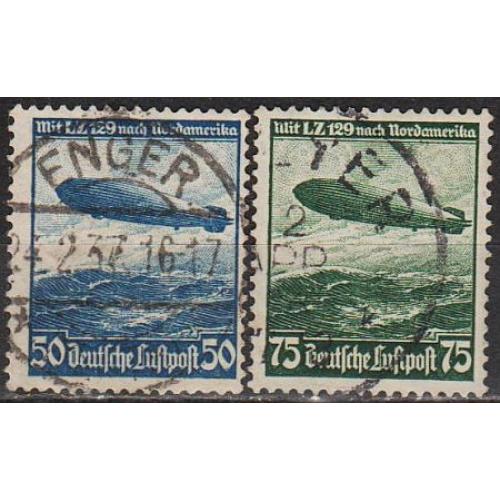 1936 - Рейх - Дирижабль Гінденбург Mi.606-607 _гаш