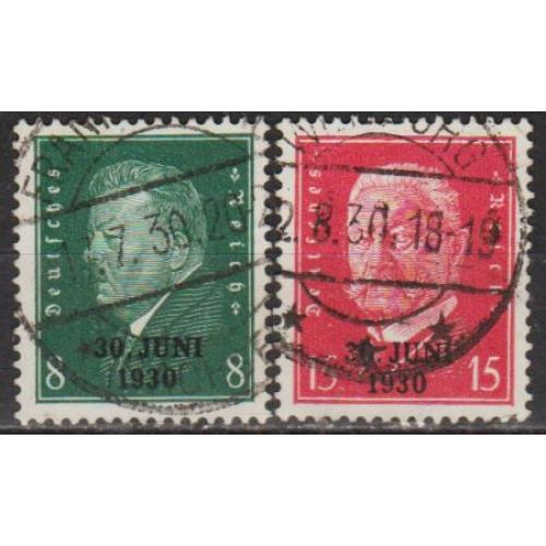 1930 - Німеччина - Рейнланд - надруки Mi.444-45 _2,40 €