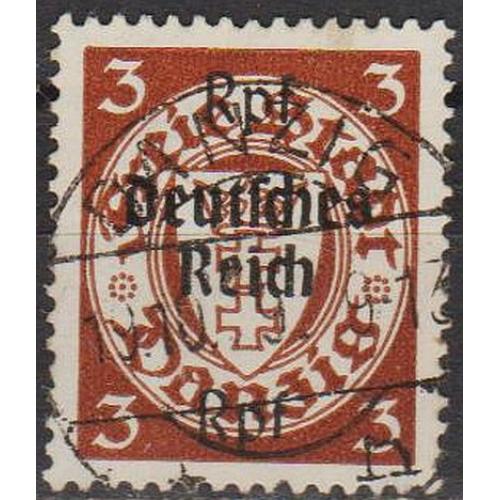 1939 - Рейх - Стандарт Гданська з надруками 3 Mi.716 _2,80 €