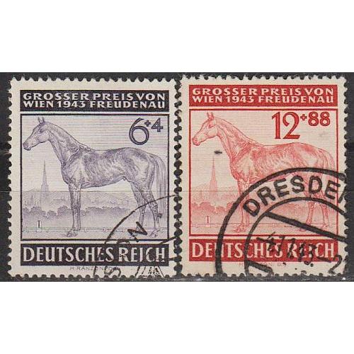 1943 - Рейх - Турнір у Відні Mi.857-58 _3,20 € _гаш