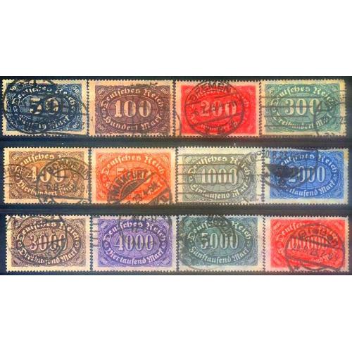 1922 - Німеччина - Цифри в овалі Mi.246-57 _22,0 €