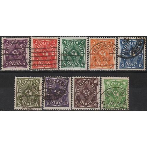1922 - Німеччина - Поштовий рожок - Одно-кольоровий Mi.224-32 _25,0 €