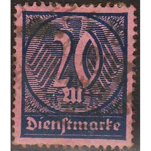 1922 - Німеччина - Стандарт - Службова 20 Mi.72   _2,0 €
