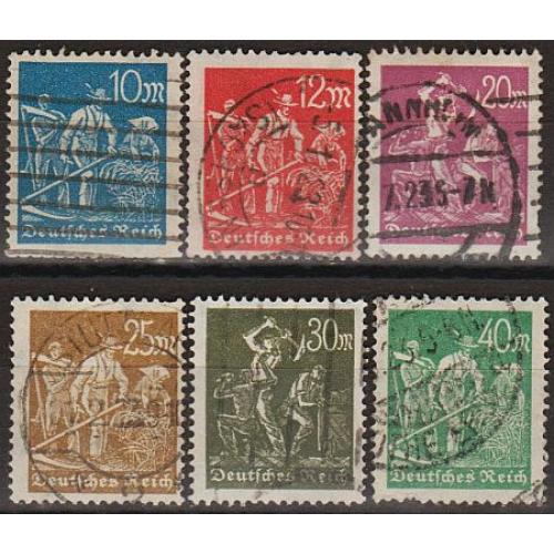 1922 - Німеччина - Стандарт wmk.2 Mi.239-44   _12,0 € 