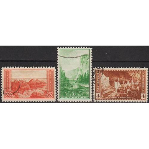 1934 - США - Національні парки Mi.364-67 _гаш
