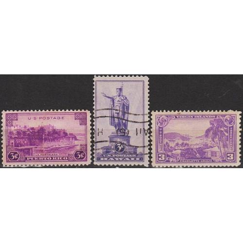 1937 - США - Гаваї Mi.406-409 _гаш