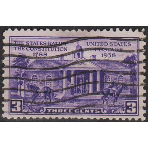 1938 - США - 150 років ратифікації Конституції Mi.443 _гаш