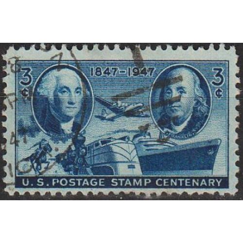 1947 - США - 100 років поштової марки Mi.555 _гаш