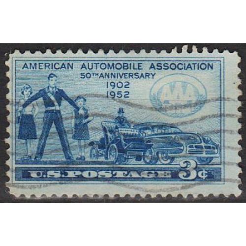 1952 - США - 50 років асоціації автомобілістів Mi.624 _гаш