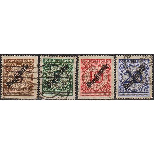 1923 - Німеччина - Службові - Деномінація - Надруки Mi.99-102 _4,50 €