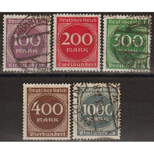 1923 - Німеччина - Стандарт - Деномінація Mi.268-73  _6,80 €