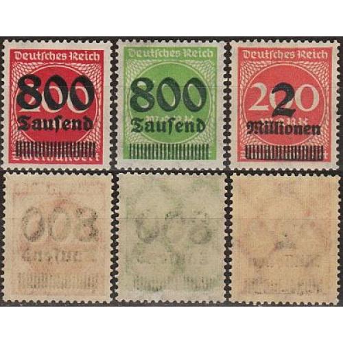 1923 - Німеччина - Стандарт - Деномінація Mi.303 304 309  _2,10 € **