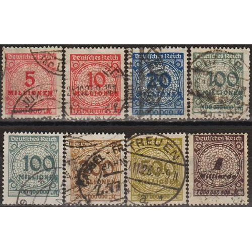 1923 - Німеччина - Стандарт - Деномінація Mi.317-25 _гаш _ 17,0 €