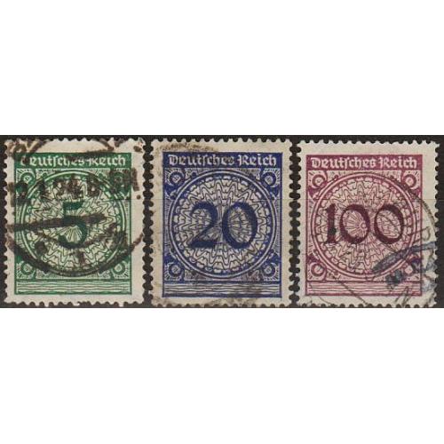 1923 - Німеччина - Стандарт - Деномінація Mi.339-43  _2,30 €