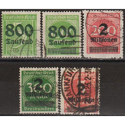 1923 - Стандарт - Деномінація Mi.301-12 _15,10 € _гаш