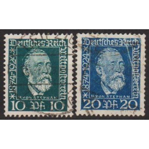 1924 - Німеччина - 50 років ВПС - Г.Стефан 60 Mi.368-69 _1,40 €