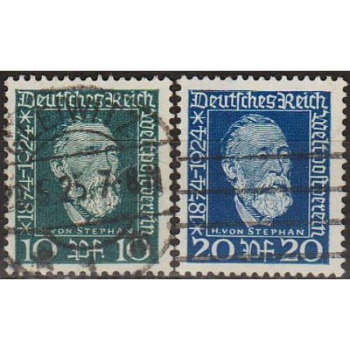 1924 - Німеччина - 50 років ВПС - Г.Стефан 60 Mi.368-69 _1,40 €