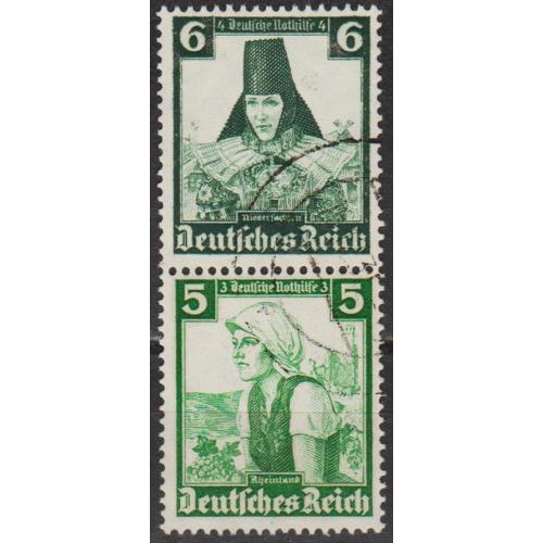 1935 - Рейх - Народні костюми S 233 Mi.591 590 _гаш