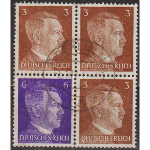 1941 - Рейх - Стандарт - Гітлер - 3 + 6 - Кварт Mi.782 785 - гаш