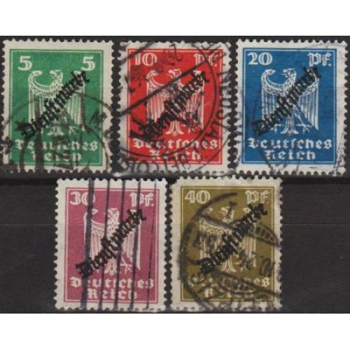 1924 - Німеччина - Службові - Орли - Надруки Mi.106-110 _5,0 €
