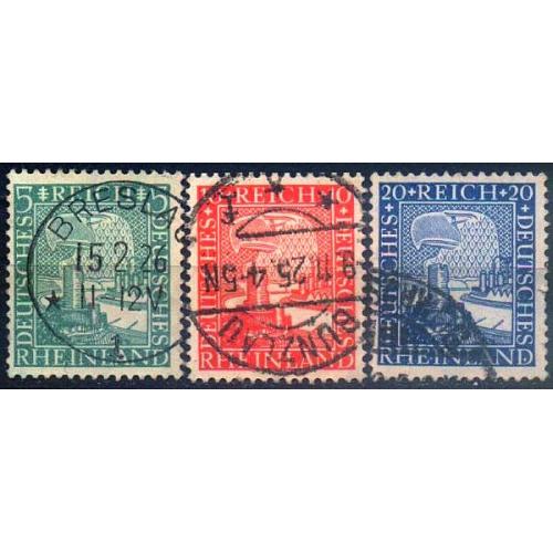 1925 - Німеччина - 1000 років Рейнланда Mi.372-74  _2,40  €